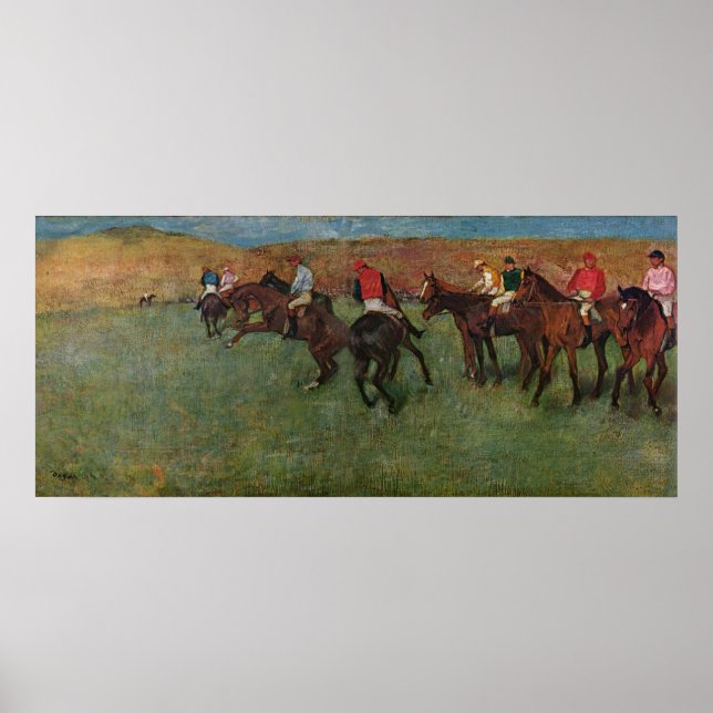 Poster Edgar Degas - Course à cheval avant le début 1878- (Devant)