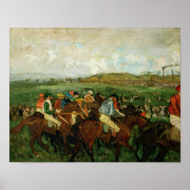 Poster Edgar Degas | Course des messieurs, avant le dépar (Devant)