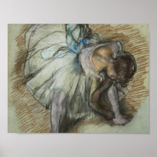 Poster Edgar Degas - Dancer Adjusting Her Shoe