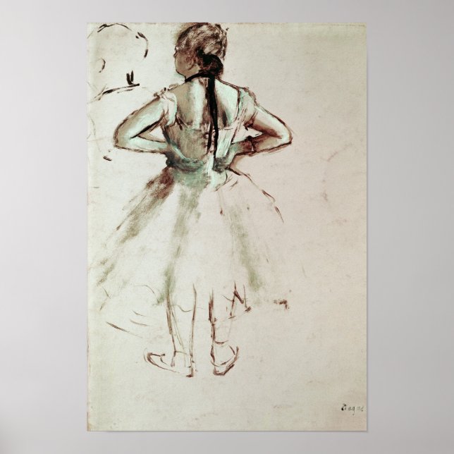 Poster Edgar Degas | Danseur vu de l'arrière (Devant)