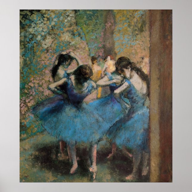 Poster Edgar Degas | Danseurs en bleu, 1890 (Devant)