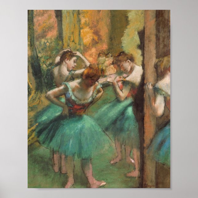Poster Edgar Degas - Danseurs, Rose Et Vert (Devant)