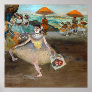 Poster Edgar Degas - Danseuse au bouquet, saluant sur la