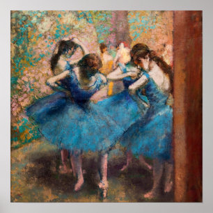 Poster Edgar Degas - Danseuses en bleu