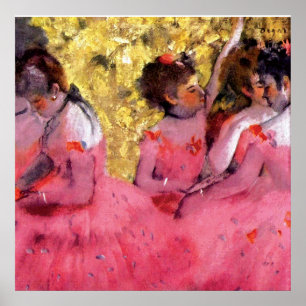 Poster Edgar Degas - Danseuses en rose - Amateur de danse