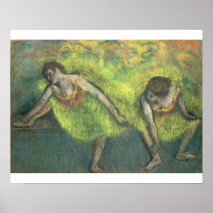 Poster Edgar Degas détente de deux danseurs