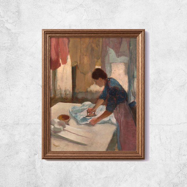 Poster Edgar Degas Femme Lave-linge à repasser Salle Art (Edgar Degas Woman Ironing Laundry Room Art Poster
)