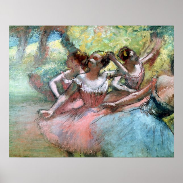Poster Edgar Degas | Four ballerinas (Devant)