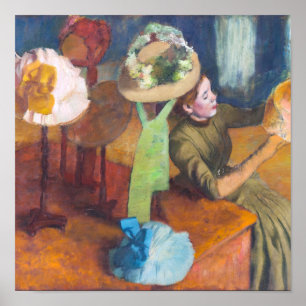 Poster Edgar Degas - La boutique de chapeaux