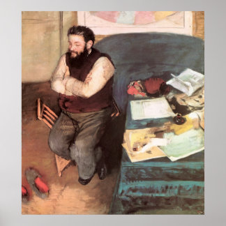 Poster Edgar Degas Portrait de Diego Martelli