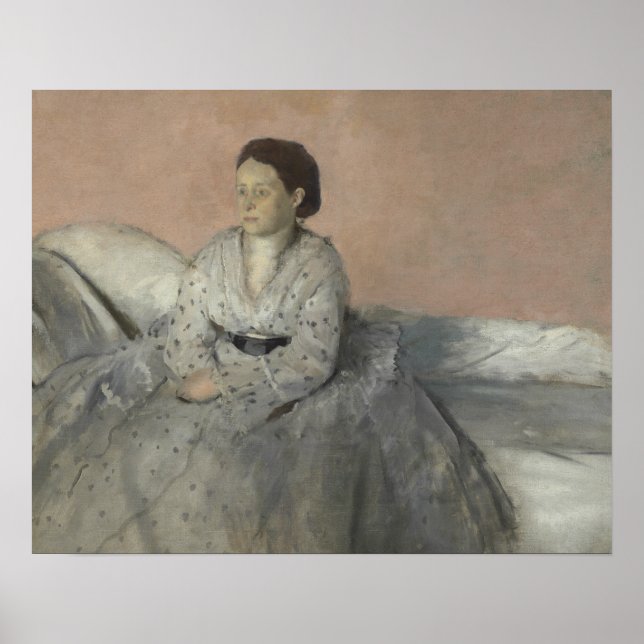 Poster Edgar Degas - Portrait de Madame Rene de Gas (Devant)