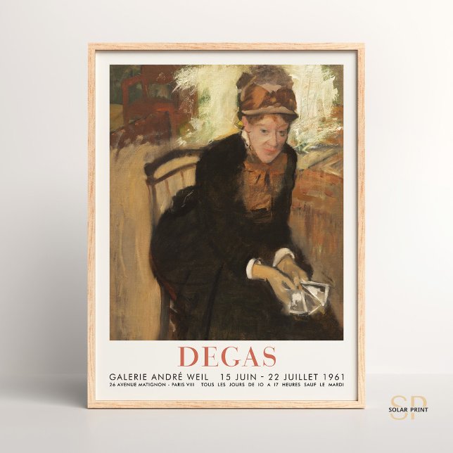 Poster Edgar Degas Portrait de Mary Cassatt Art Elegance (Créateur téléchargé)