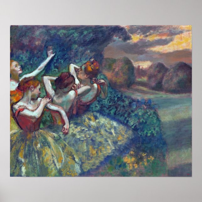 Poster Edgar Degas Quatre Danseurs (Devant)