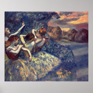 Poster Edgar Degas - Quatre Danseurs 1899 Ballet Canvas