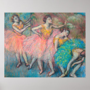 Poster Edgar Degas - Quatre danseuses