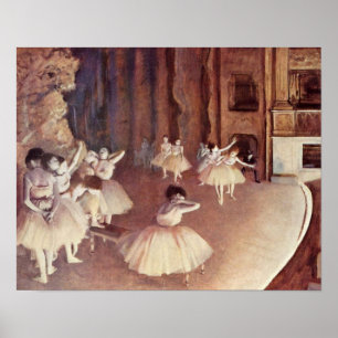 Poster Edgar Degas - Répétition des robes de la scène de
