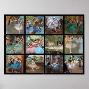 Poster Edgar Degas - Sélection de chefs-d'œuvre de danseu