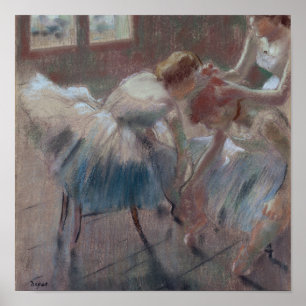 Poster Edgar Degas   Three Dancers Preparing for Class