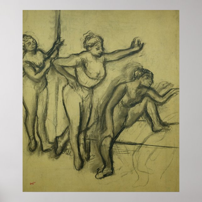 Poster Edgar Degas | Trois danseurs, vers 1900 (Devant)