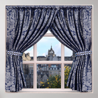 Poster Edimbourg, Ecosse - Faux Window View