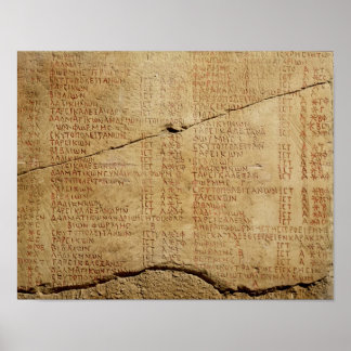 Poster Édit de l'empereur Dioclétien