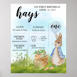 Poster Editable, Diagramme de jalon, Peter Rabbit, Bunny,