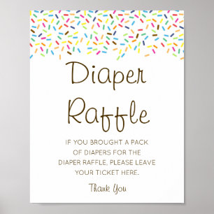 Poster Editable Diaper Raffle Baby Shower Sign Printed