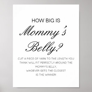Poster Editable How Big is Mommy's Belly Game