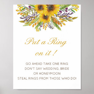 Poster Editable Mettez une bague sur elle Fête des mariée