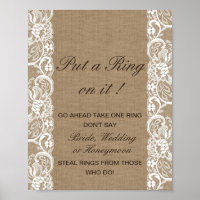 Editable Put a Ring on it Bridal Shower Game Poste