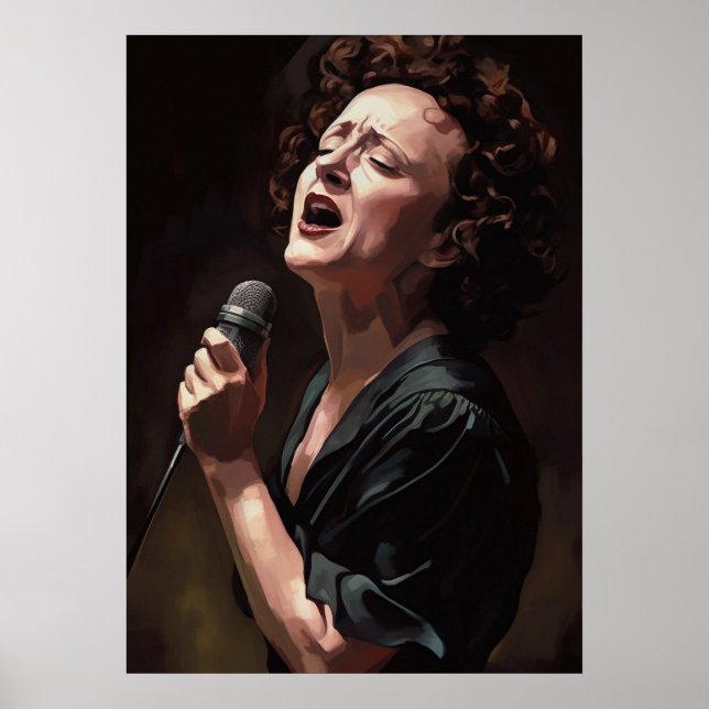 Poster Edith piaf - Peinture (Devant)