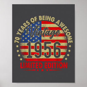 Poster Édition limitée 1956 pour 70e anniversaire 70 ans