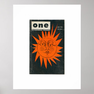 Poster Edition limitée ONE Magazine, juillet 1963 Imprime