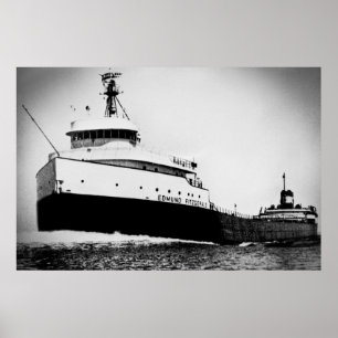 Poster Edmund Fitzgerald Maritime Vintage Grands Lacs