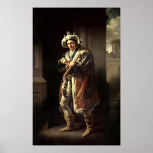 Poster Edmund Kean comme Richard III, 1814