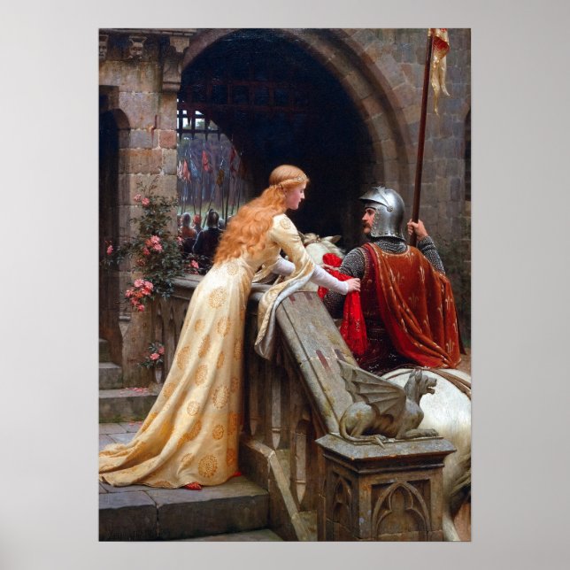 Poster Edmund Leighton Dieu Vitesse (Devant)