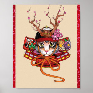 Poster Edo Samurai Neko