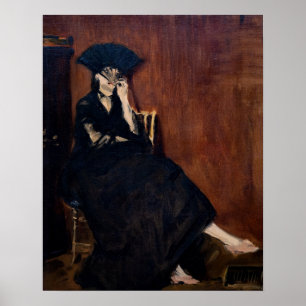 Poster Edouard Manet - Berthe Morisot avec un éventail