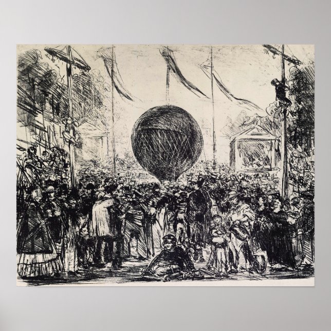 Poster Edouard Manet - Le ballon (Devant)