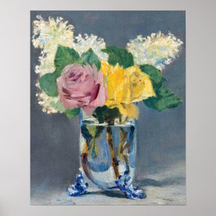 Poster Edouard Manet - Lilacs et Rose