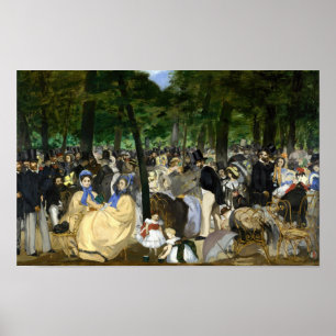 Poster Edouard Manet - Musique dans les jardins des Tuile