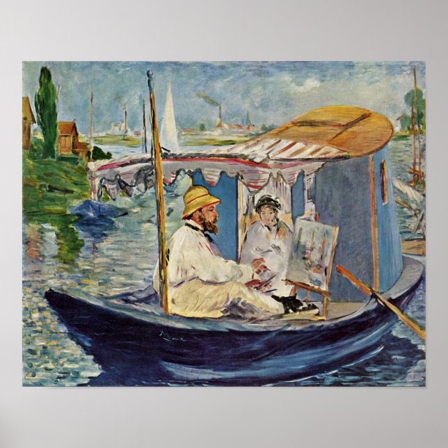 Poster edouard Manet - Portrait de Claude Monet (Devant)