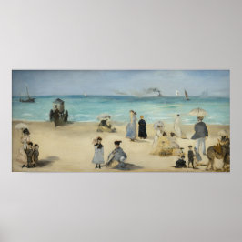 Poster Edouard Manet - Sur la plage, Boulogne-sur-Mer