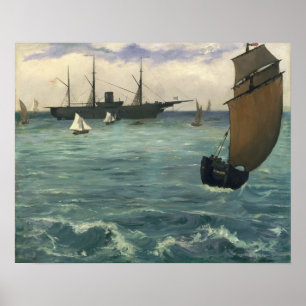 Poster Édouard Manet   the Kearsarge at Boulogne