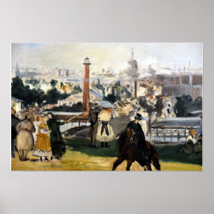 Poster Édouard Manet Vue de l'exposition de 1867