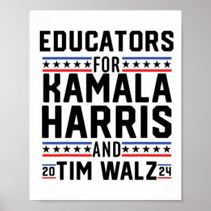 Poster Educateurs Pour Kamala Harris Et Tim Wheimer 2024