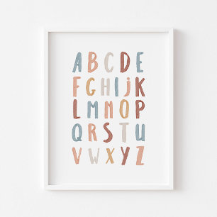 Poster éducatif Boho Alphabet