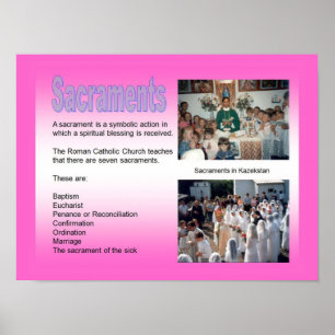 Poster Éducation, Religion, Catholique Romaine, Sacrement
