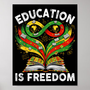 Poster Éducation sur l'histoire noire est des livres de l