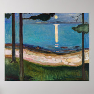 Poster Edvard Munch - Clair de lune